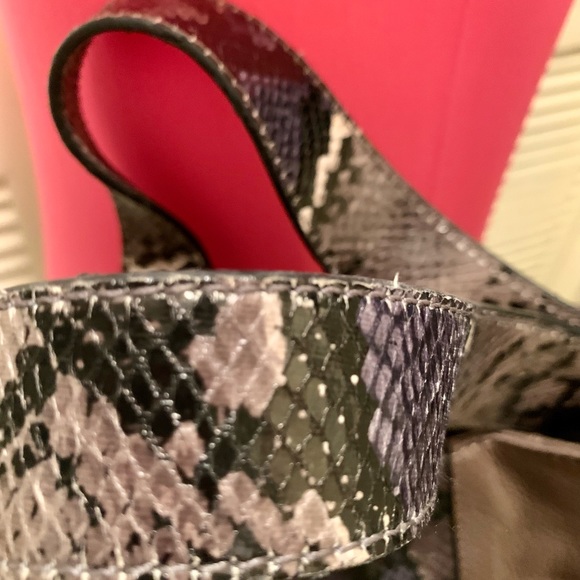 BCBG MAXAZRIA Brown and snakeprint 2way bag - Picture 5 of 7